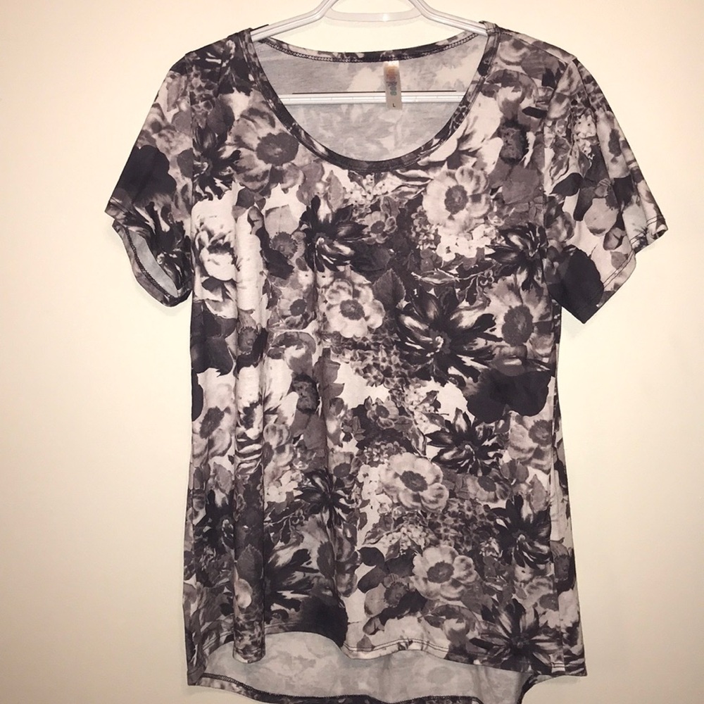LuLaRoe Classic T black and white floral